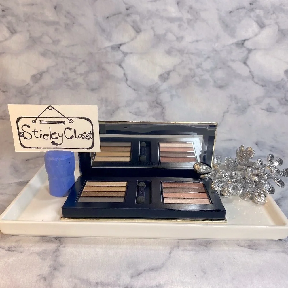 Estee Lauder Beauty-Instant Intense Eyeshadow Palette 8 Color Gold-Full 7g-NEW